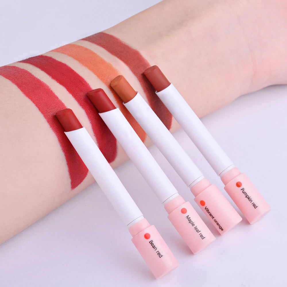 Kit Rouge à Lèvres Mat 4 Couleurs — Lip Gloss Waterproof, Longue Tenue, Teinte à Lèvres