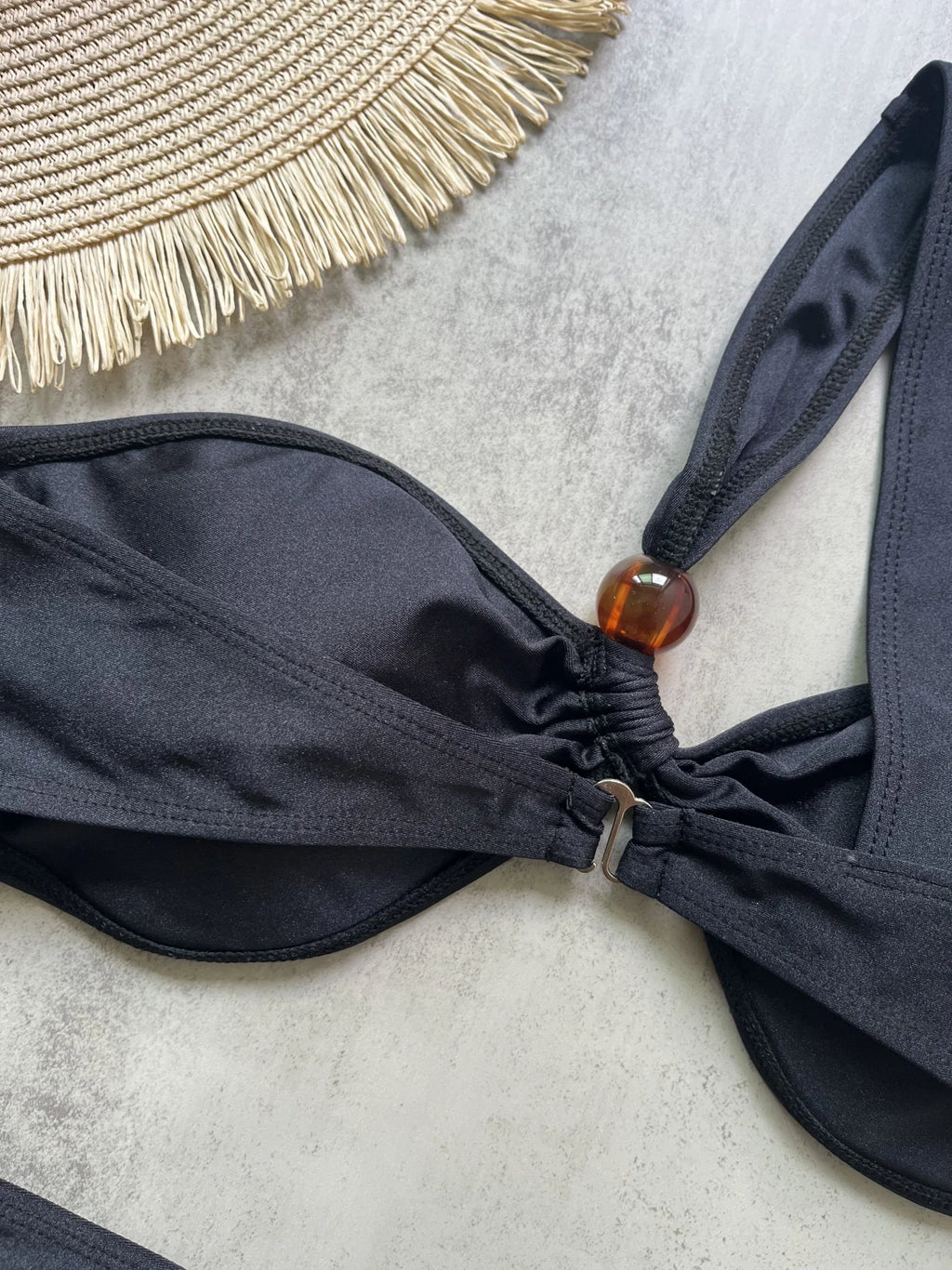 Bikini Taille Haute Filet Brésilien — 2 Pièces Sexy, Maillot de Bain Femme Été