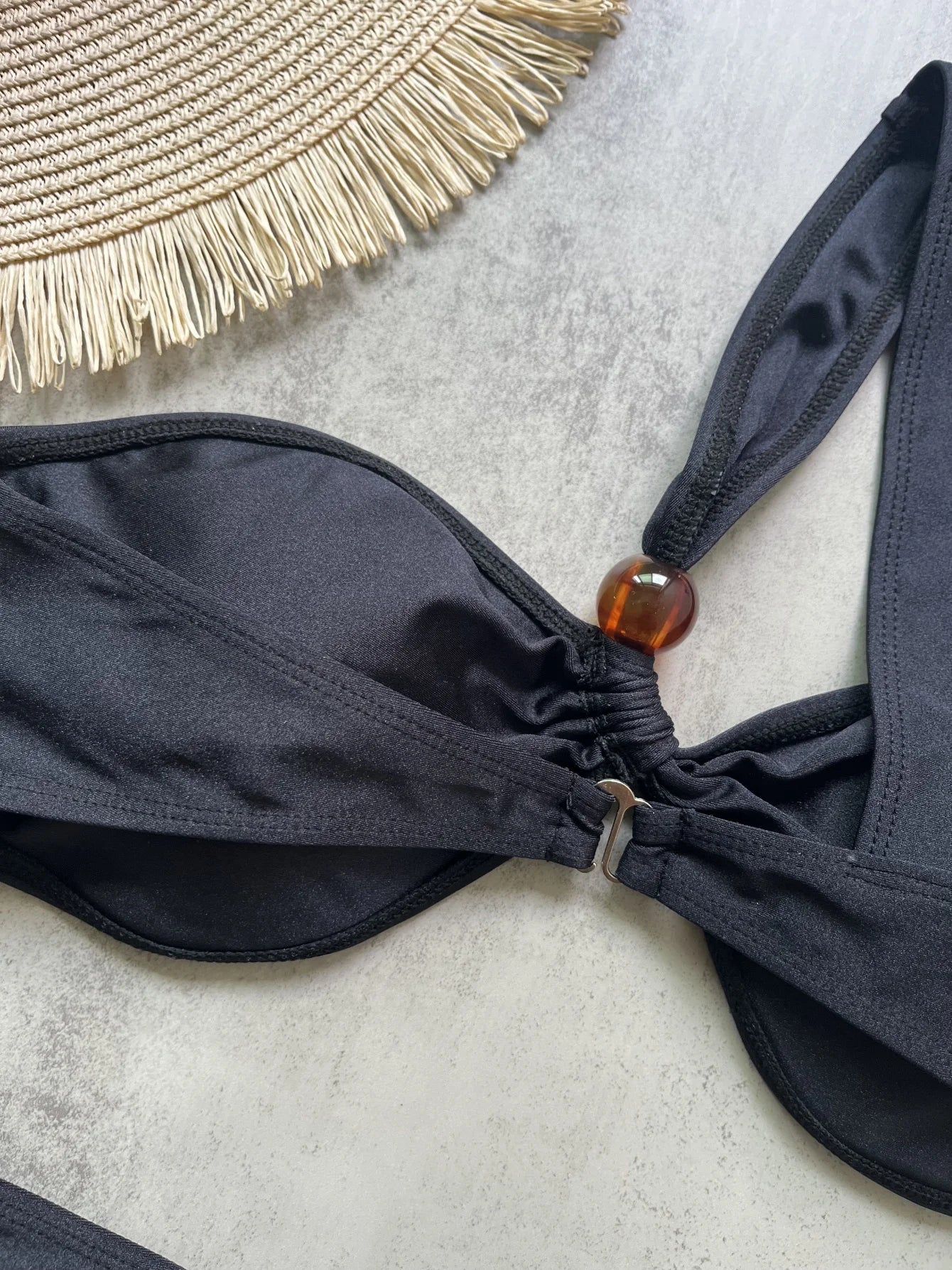 Bikini Taille Haute Filet Brésilien — 2 Pièces Sexy, Maillot de Bain Femme Été