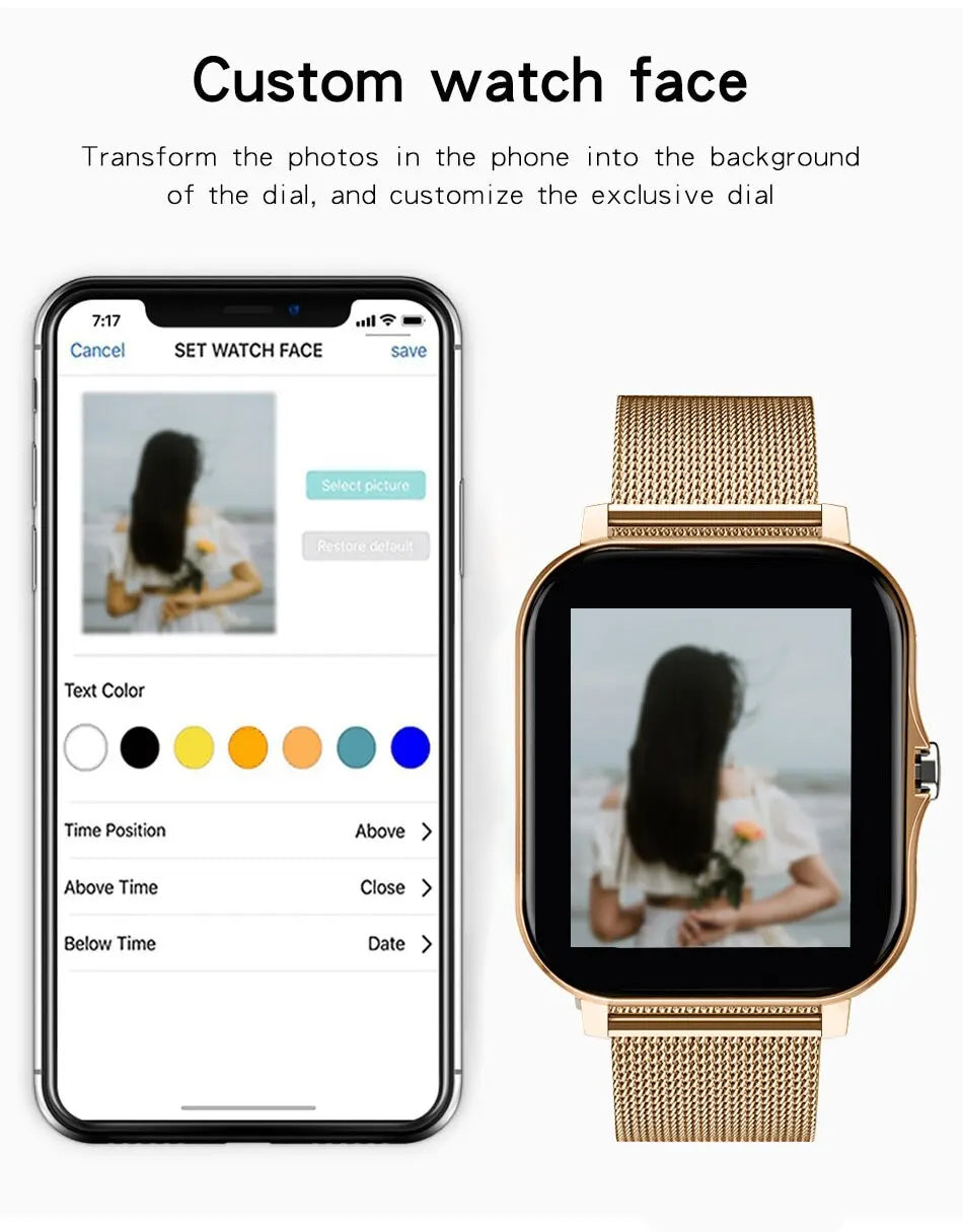 Montre Connectée GPS Sport Homme Femme — Écran Tactile, Appels Bluetooth, Smartwatch 2025