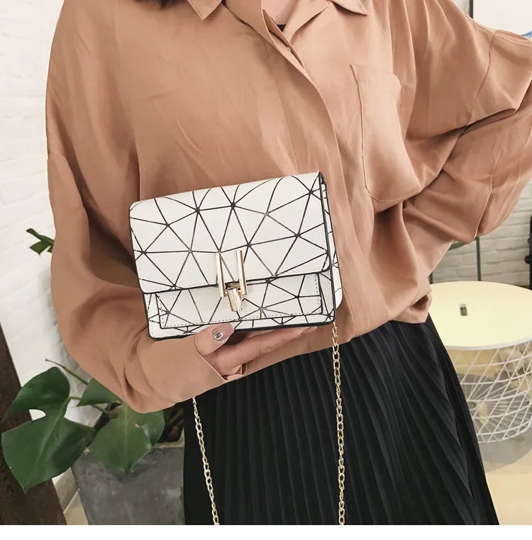 Sac Bandoulière Femme TPU Rayé Design Carré — Sac Épaule Tendance & Léger