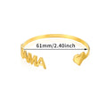 Set Bijoux Femme Bracelet Jonc Acier Inoxydable Doré – Cadeau Fête des Mères