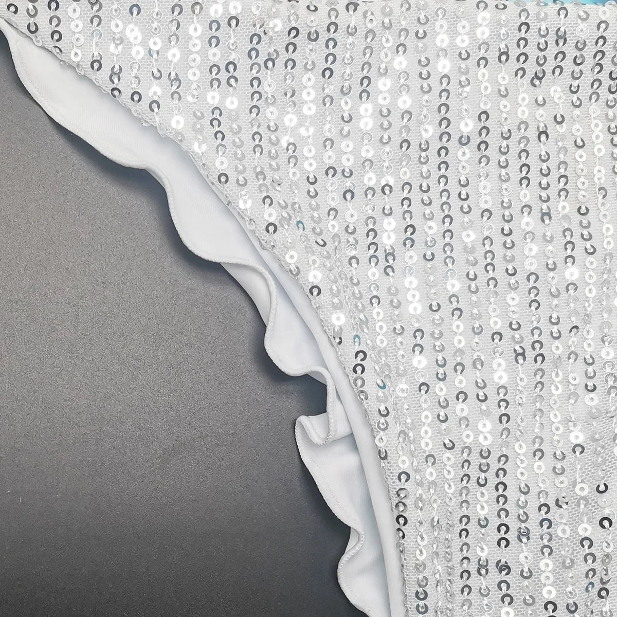 Bikini Paillettes Halter Sexy — Sequins Brillants, Maillot de Bain Femme Plage