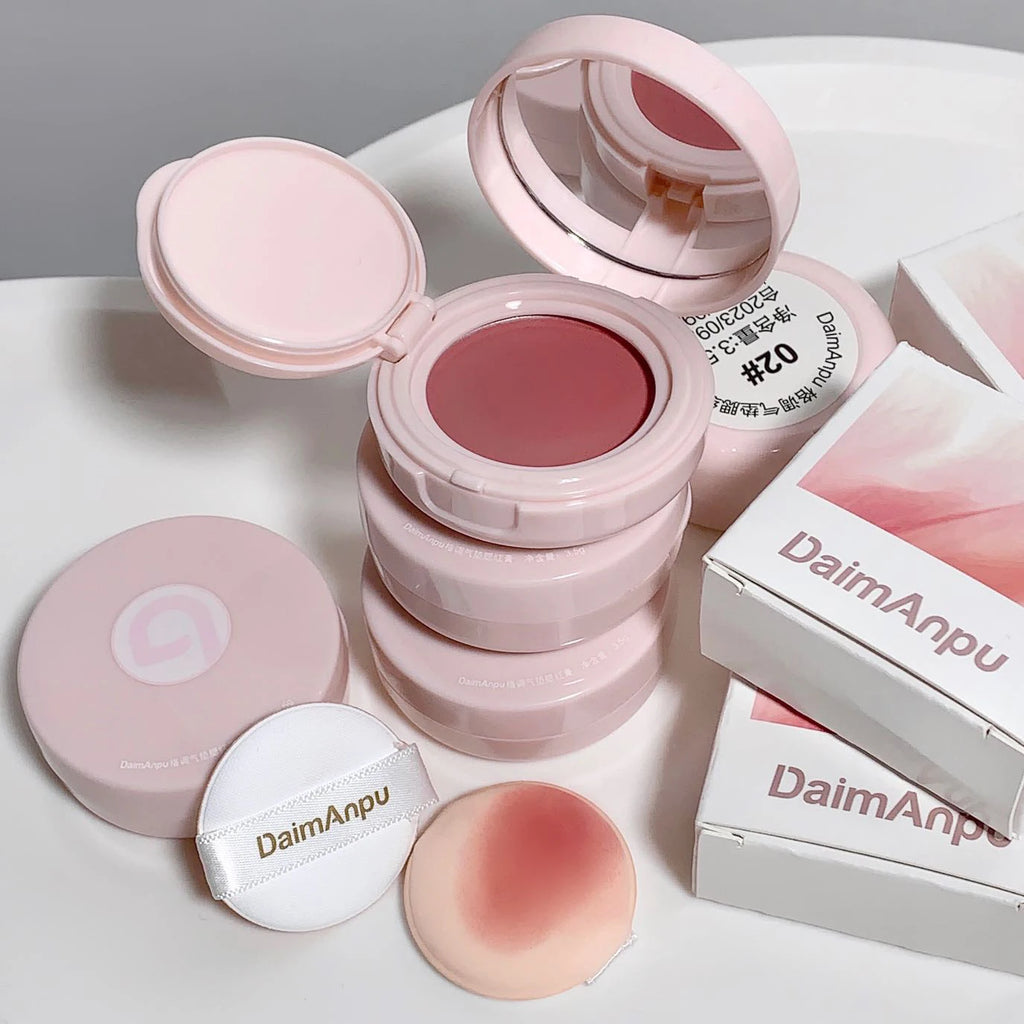 Blush Mousse Rose Fille Palette 4 Couleurs Mat & Pêche — Contouring Visage