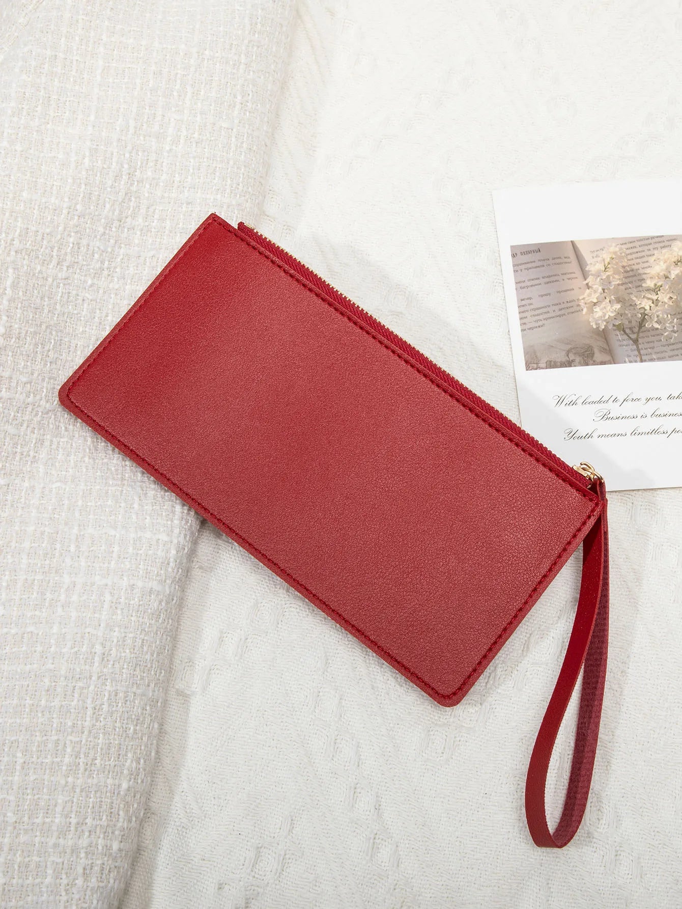 Porte-Monnaie Ultra-Fin Cuir PU Femme — Multifonction, Porte-Cartes Long Pratique