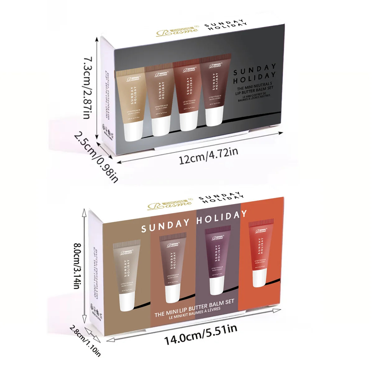 Set 4 Gloss Lèvres Mat Liquide Waterproof Coréen — Cadeau Saint-Valentin