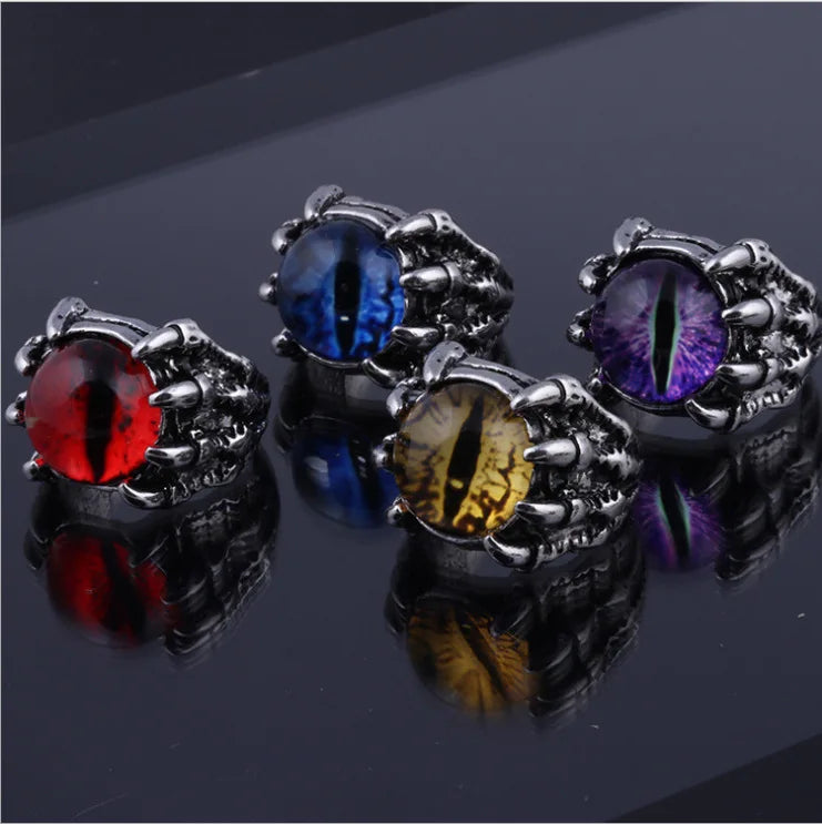Bague Œil du Diable Turc Bleu — Ajustable, Punk, Homme & Femme, Tendance