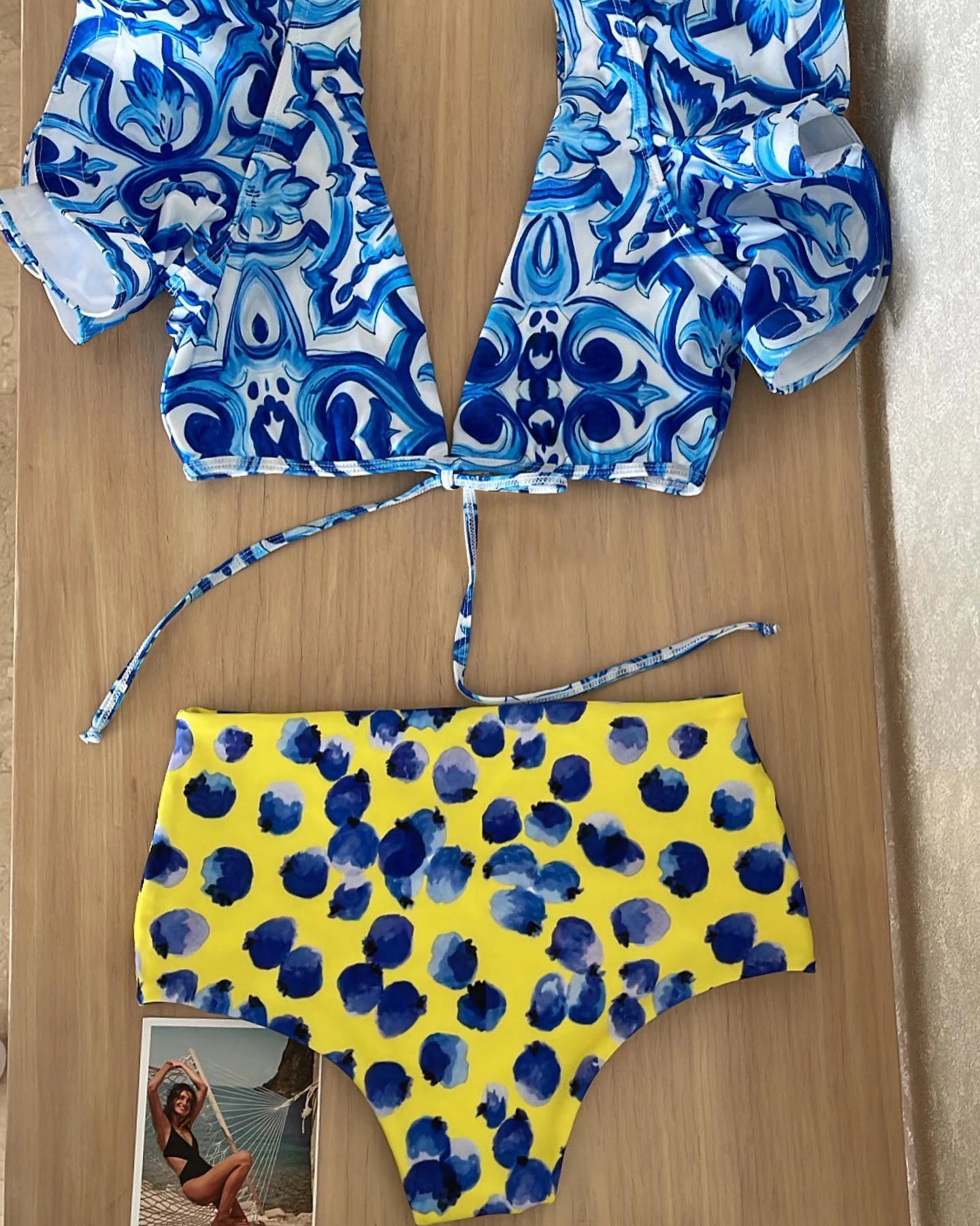 Bikini Taille Haute Bandage Floral 2026 — Volanté, Push Up, Bretelles Brésilien