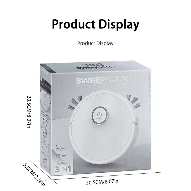 Aspirateur Robot 3-en-1 Intelligent — Aspiration 6000Pa, Lavage, Navigation Laser, Poils d'Animaux