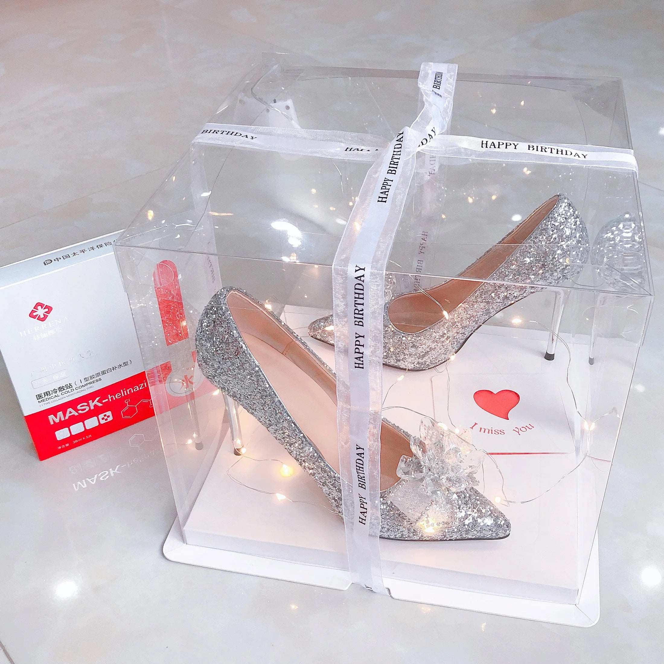 Escarpins Fille Strass Talon Haut Princesse — Noeud Doux, Stiletto, Cadeau Anniversaire