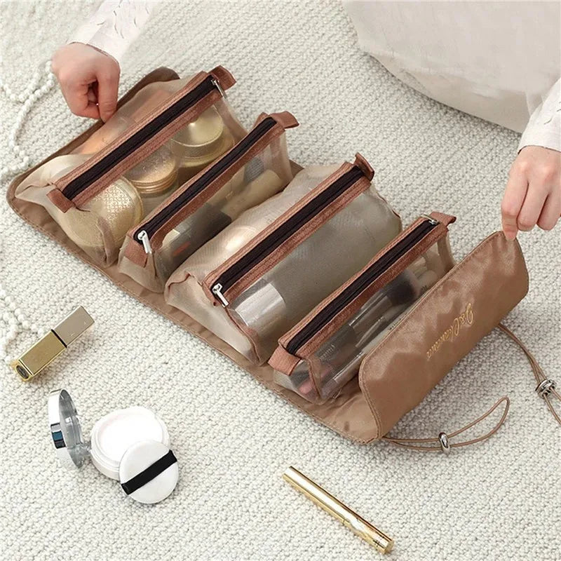 Trousse Cosmétique Détachable 4en1 Grande Capacité Voyage — Pliable