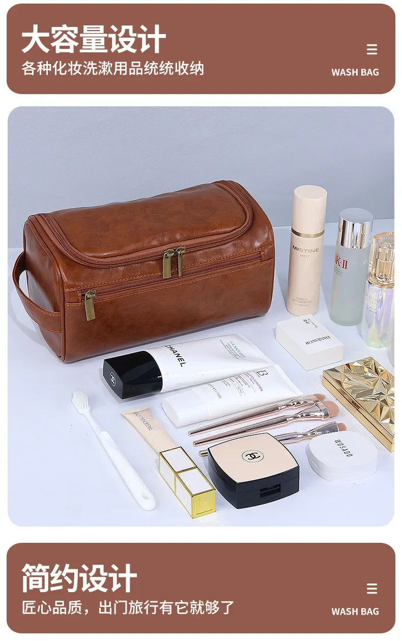 Trousse Toilette Luxe Homme Vintage — Organisateur Voyage Cosmétique Suspendu