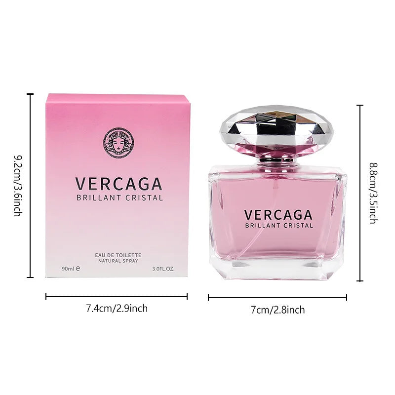 Parfum Femme Sweet Love — Spray Corps Longue Durée 50ml, Senteur Florale, Flacon Diamant Crystal