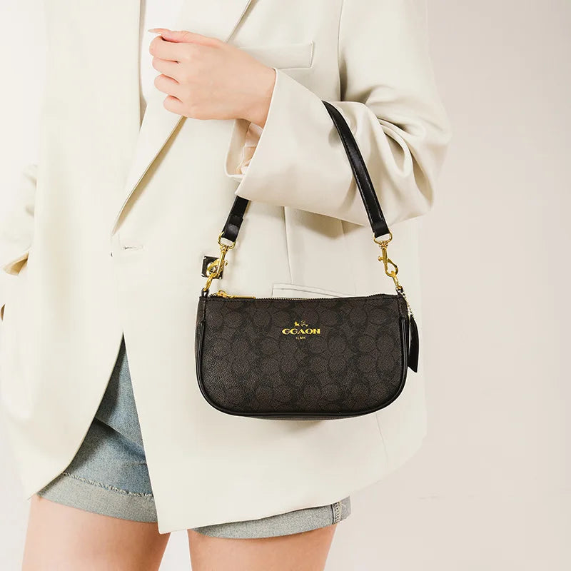 Sac le plus vendu rétro avec logo GGAQN de style classique, sac à bandoulière polyvalent et élégant. Taille : 22*7*1