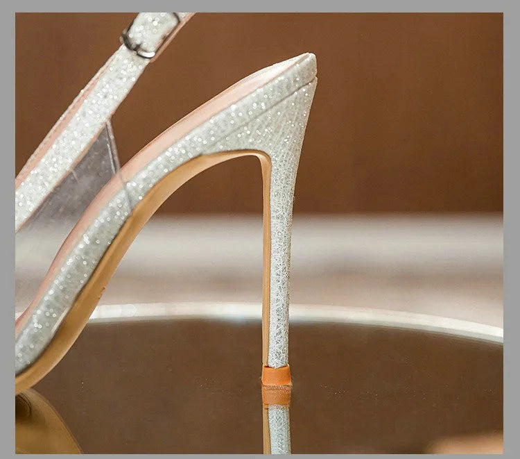 Chaussures Mariage Blanches Bout Pointu Fleurs — Talon Haut, Sandales Été Fashion 2026