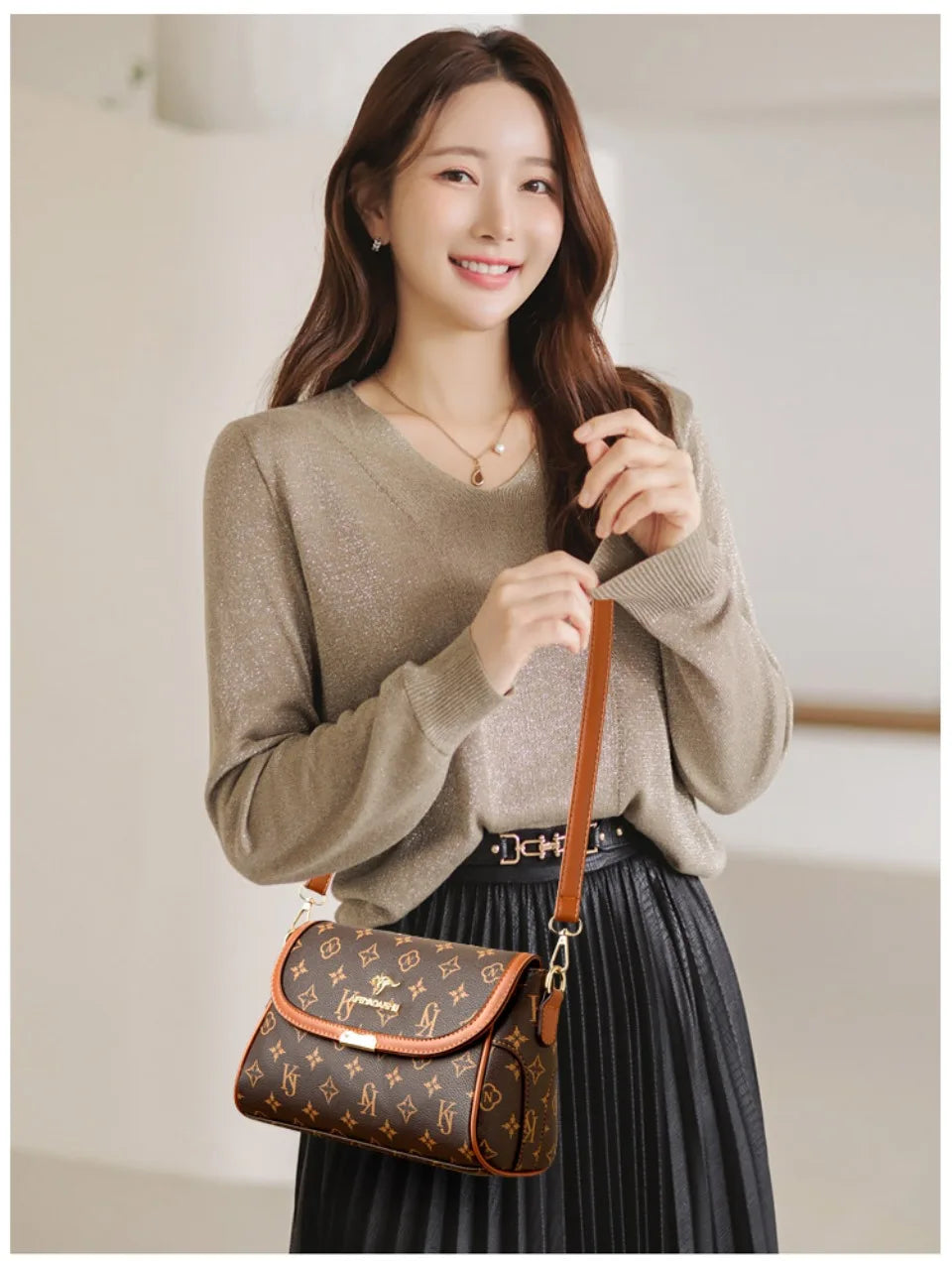Sac À Main Femme Fleurs Luxe — Bandoulière Épaule, Tote Casual Tendance