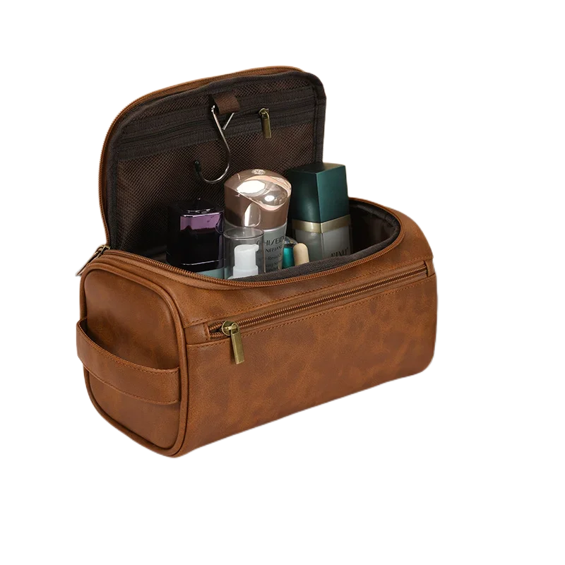 Trousse Toilette Luxe Homme Vintage — Organisateur Voyage Cosmétique Suspendu