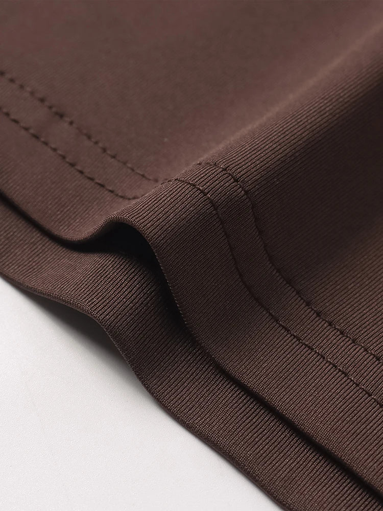 Robe Longue Asymmétrique Épaule Unique — Manches Longues, Bodycon Club, Automne