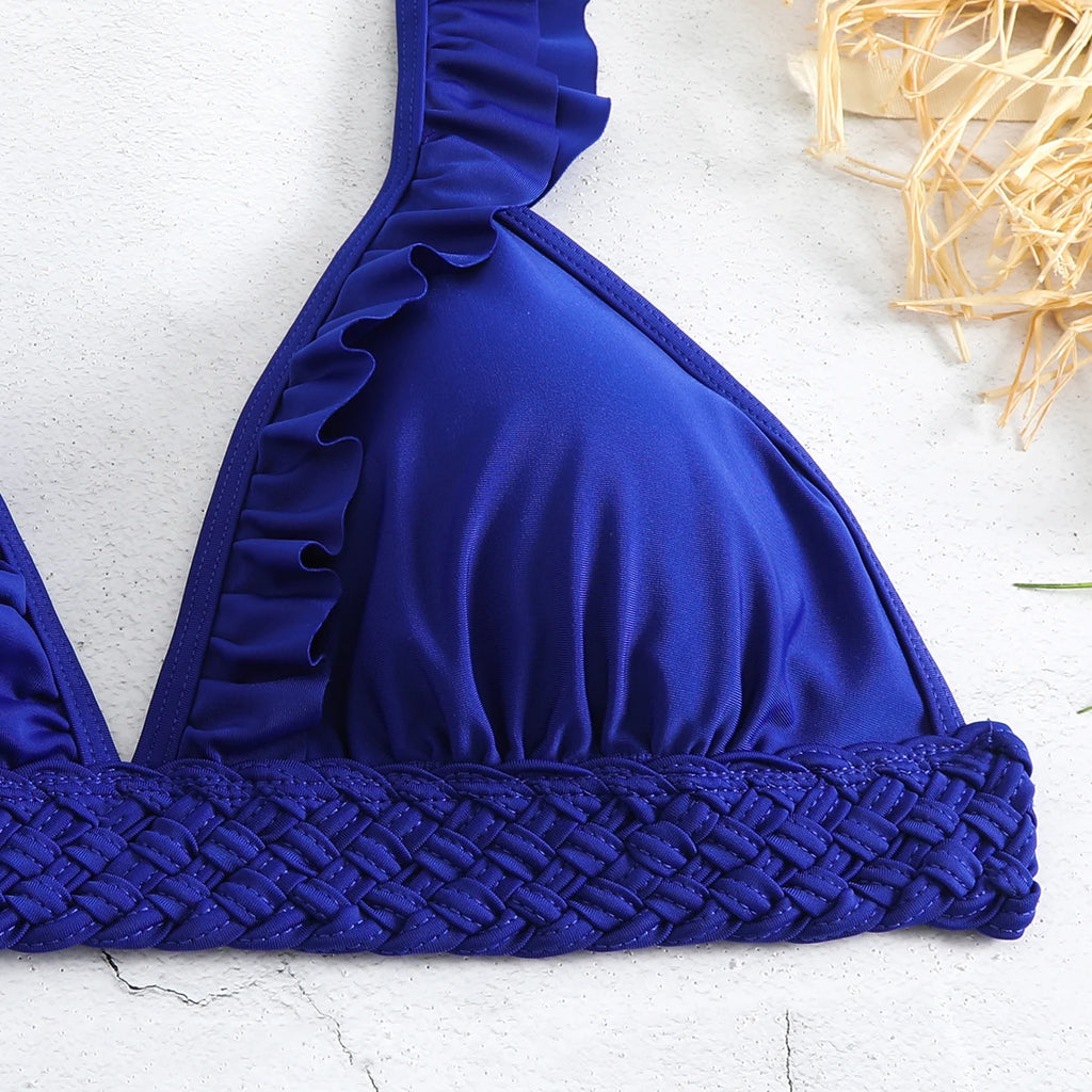 Bikini Taille Haute Bandage Floral 2026 — Volanté, Push Up, Bretelles Brésilien