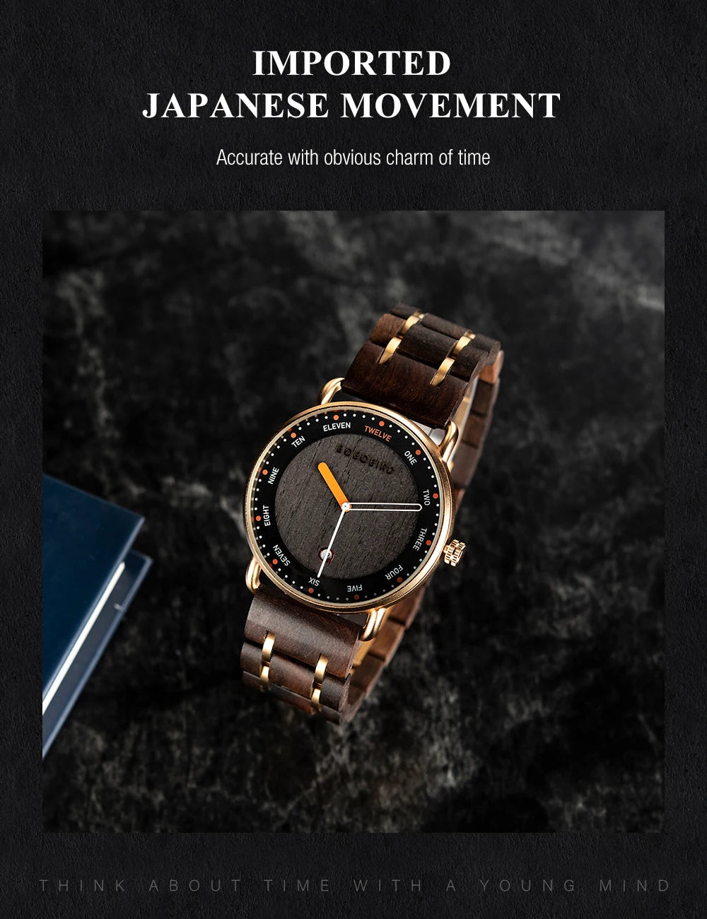 BOBO BIRD Montre Homme Bois Quartz — Casual, Cadeau Unique, Livraison Directe