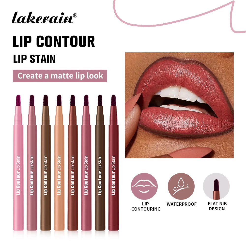 Crayon Contour Lèvres 2en1 Longue Tenue Anti-Bavure — Double Face Ultra Pigmenté
