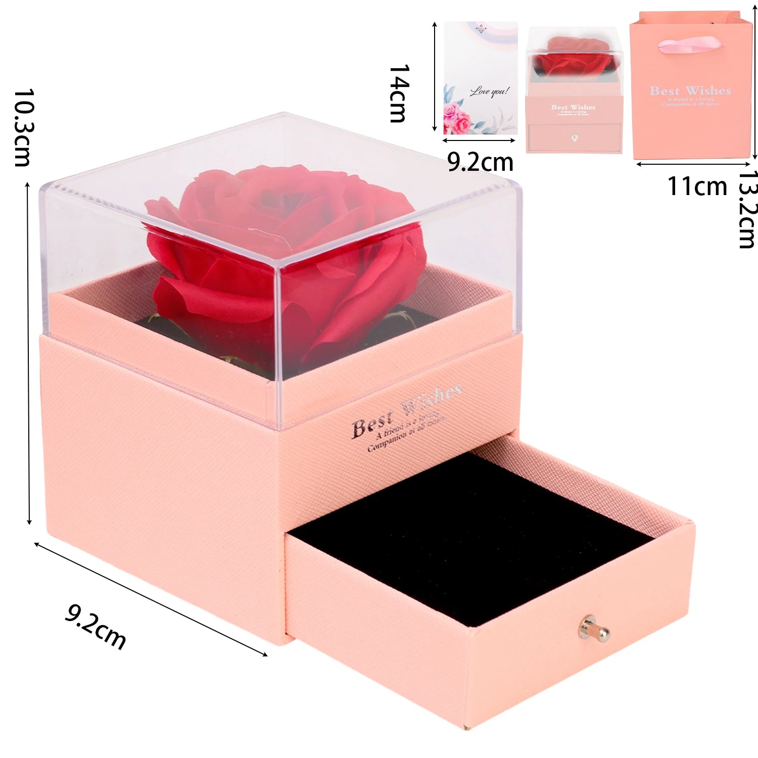 Coffret Cadeau Saint-Valentin 2025 — Collier Cœur Scintillant & Boîte Rose Luxueuse