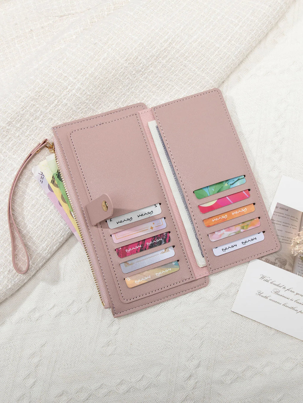 Porte-Monnaie Ultra-Fin Cuir PU Femme — Multifonction, Porte-Cartes Long Pratique