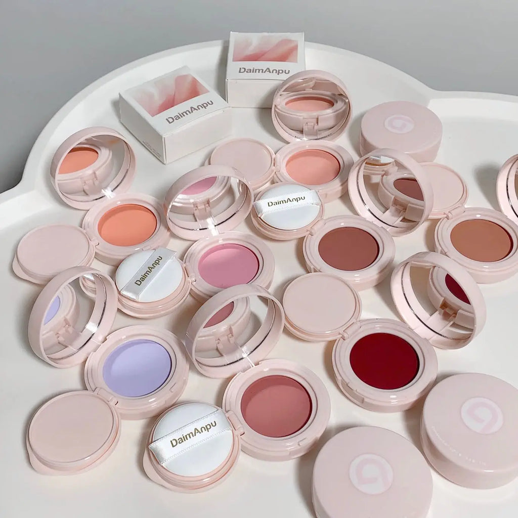 Blush Mousse Rose Fille Palette 4 Couleurs Mat & Pêche — Contouring Visage