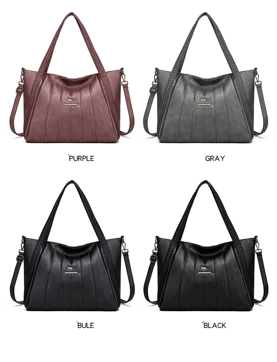Sac À Main Femme Cuir PU Grande Marque — Tote Casual Élégant, Bandoulière