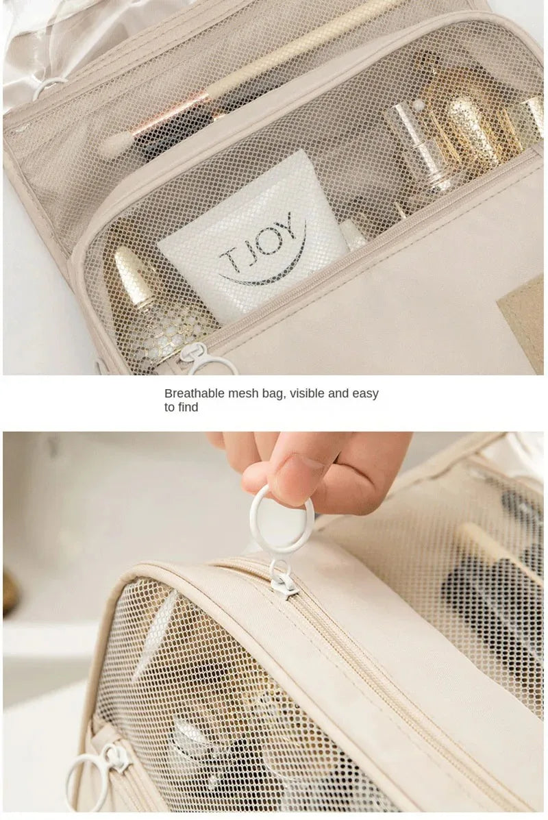 Trousse de Maquillage Voyage Imperméable — Organisateur Cosmétiques avec Crochet
