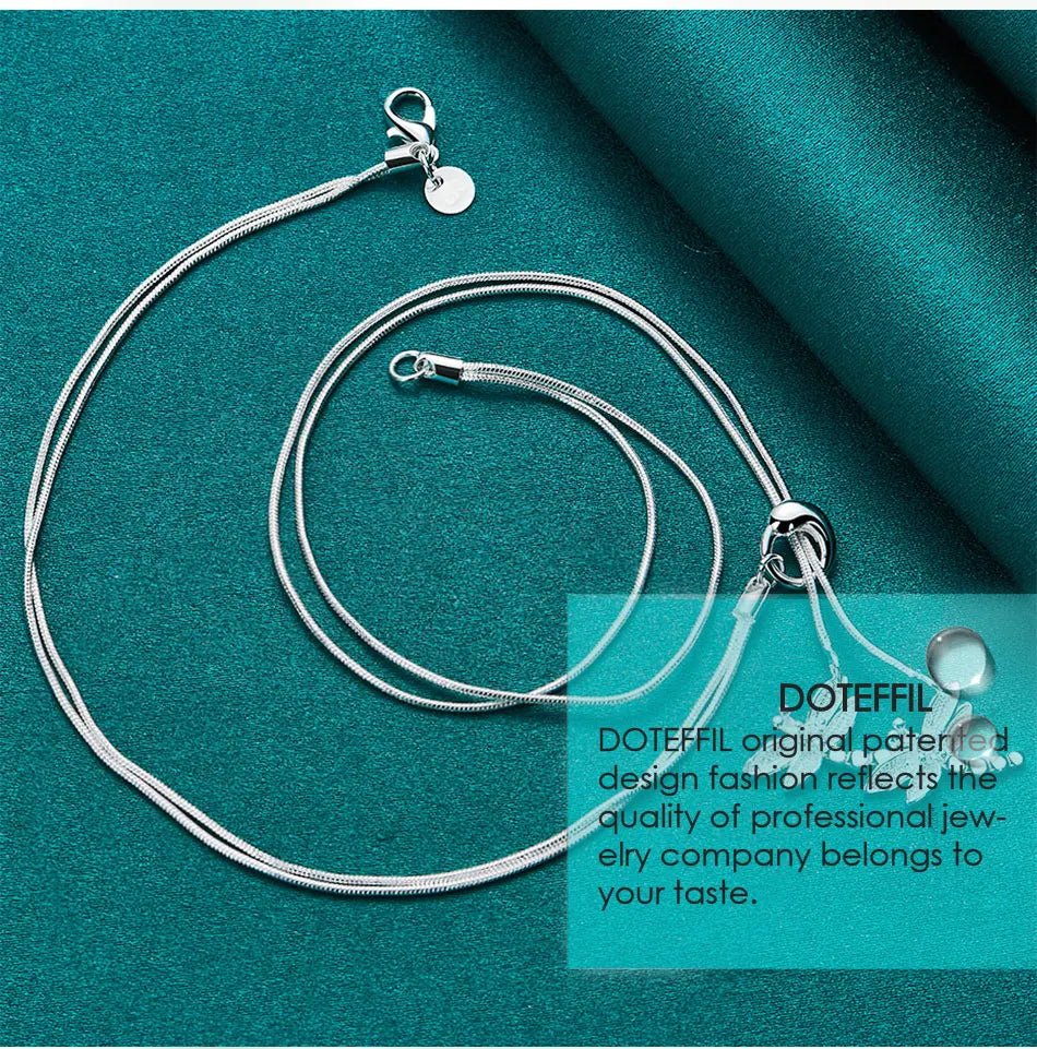 DOTEFFIL Collier Pendentif Libellule Argent 925 — Chaîne Serpent, Mariage & Fiçailles