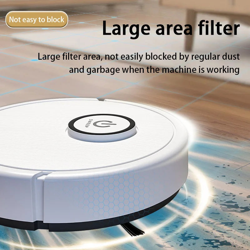 Aspirateur Robot 3-en-1 Intelligent — Aspiration 6000Pa, Lavage, Navigation Laser, Poils d'Animaux