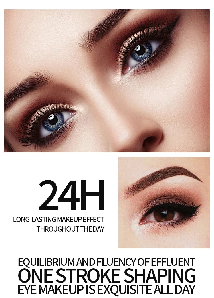 Set Eyeliner Liquide & Mascara 4D YANQINA — Waterproof, Crayon Sourcils, Yeux