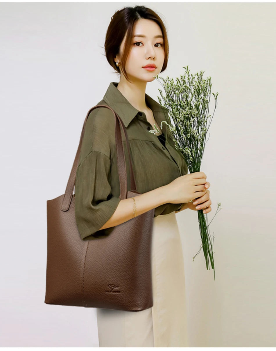 Sac À Main Femme PU Cuir Carré — Grand Tote Épaule, Bandoulière Fashion
