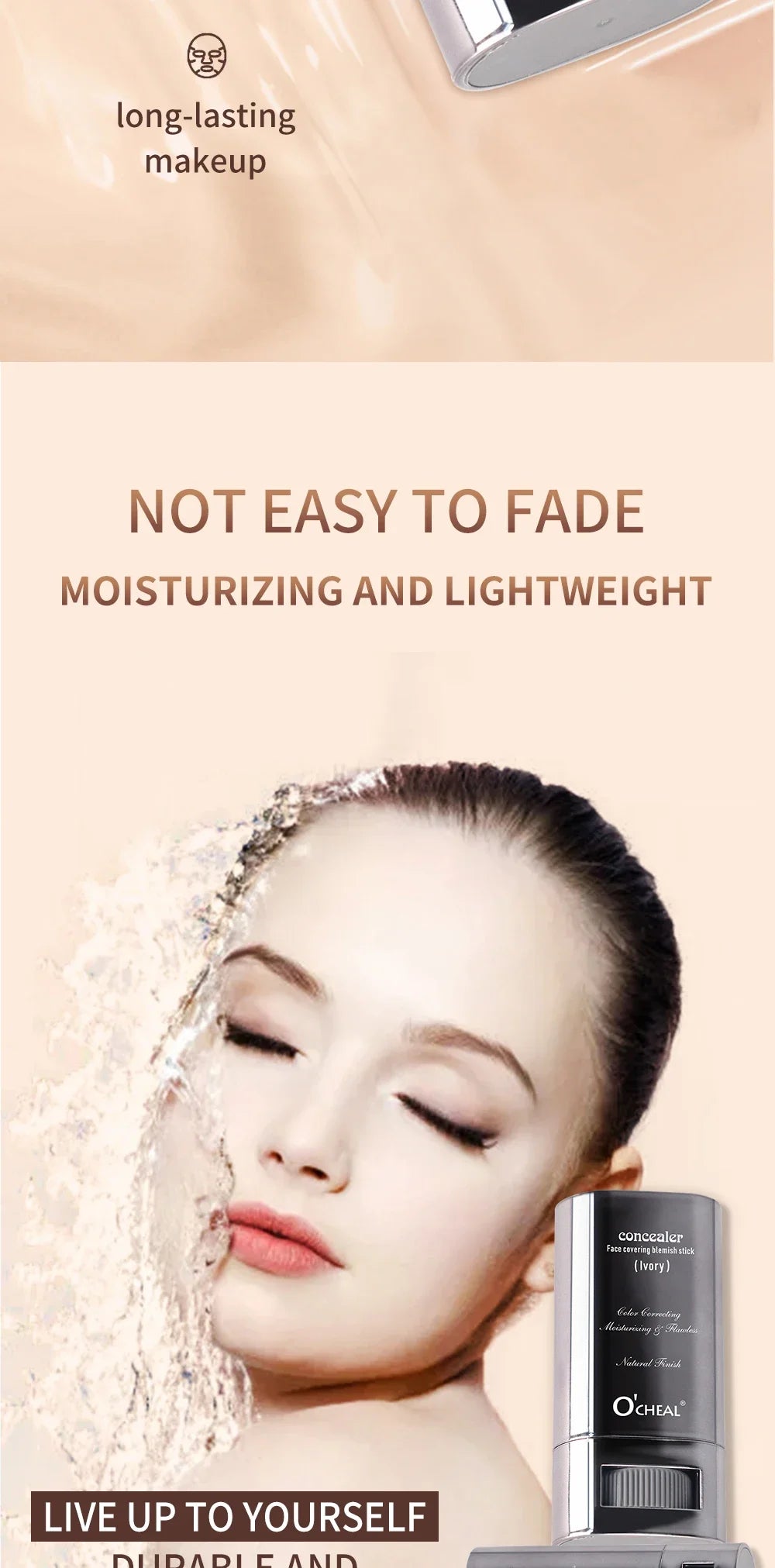Stick Fond de Teint Contouring Magique Longue Tenue Léger — Correcteur Lumineux