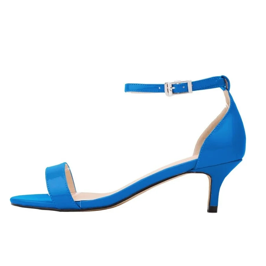 Sandales Femme Talon Bas Bride Cheville — Bout Ouvert, Mariage & Soirée, Grande Taille 42