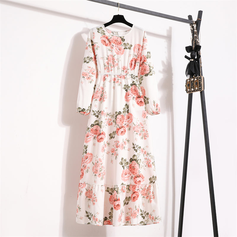 Robe Maxi Femme Été — Imprimé Floral Manches Longues Plage & Soirée