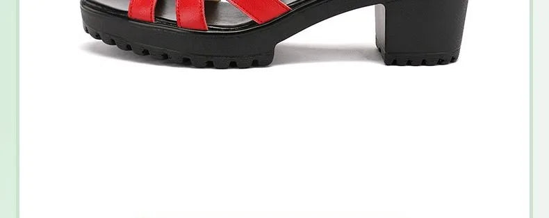Sandales Gladiateur Femme Cuir Véritable Plateforme 2025 — Talon Bloc 6-10cm, Petite Taille 32-43