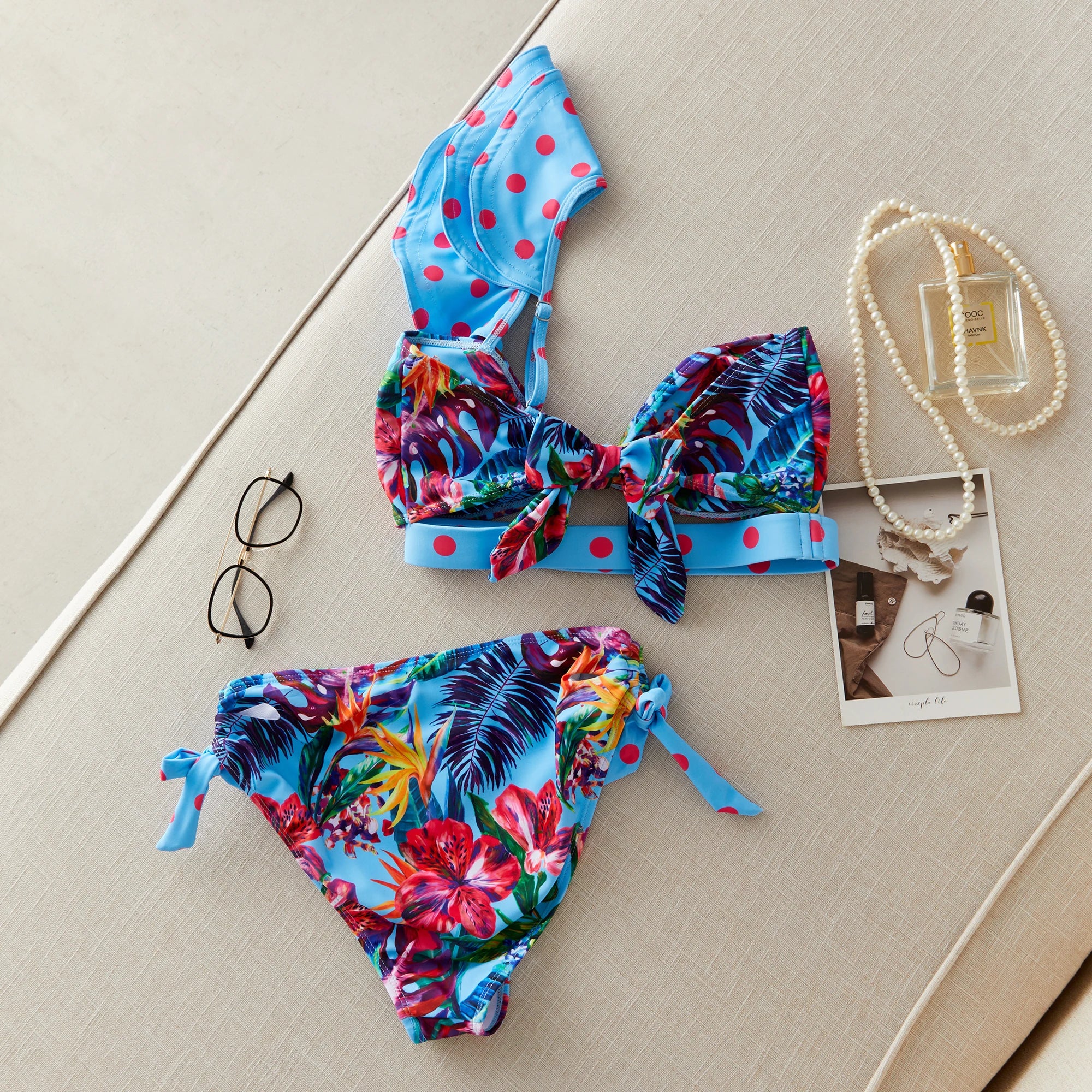 Bikini Taille Haute Bandage Floral 2026 — Volanté, Push Up, Bretelles Brésilien