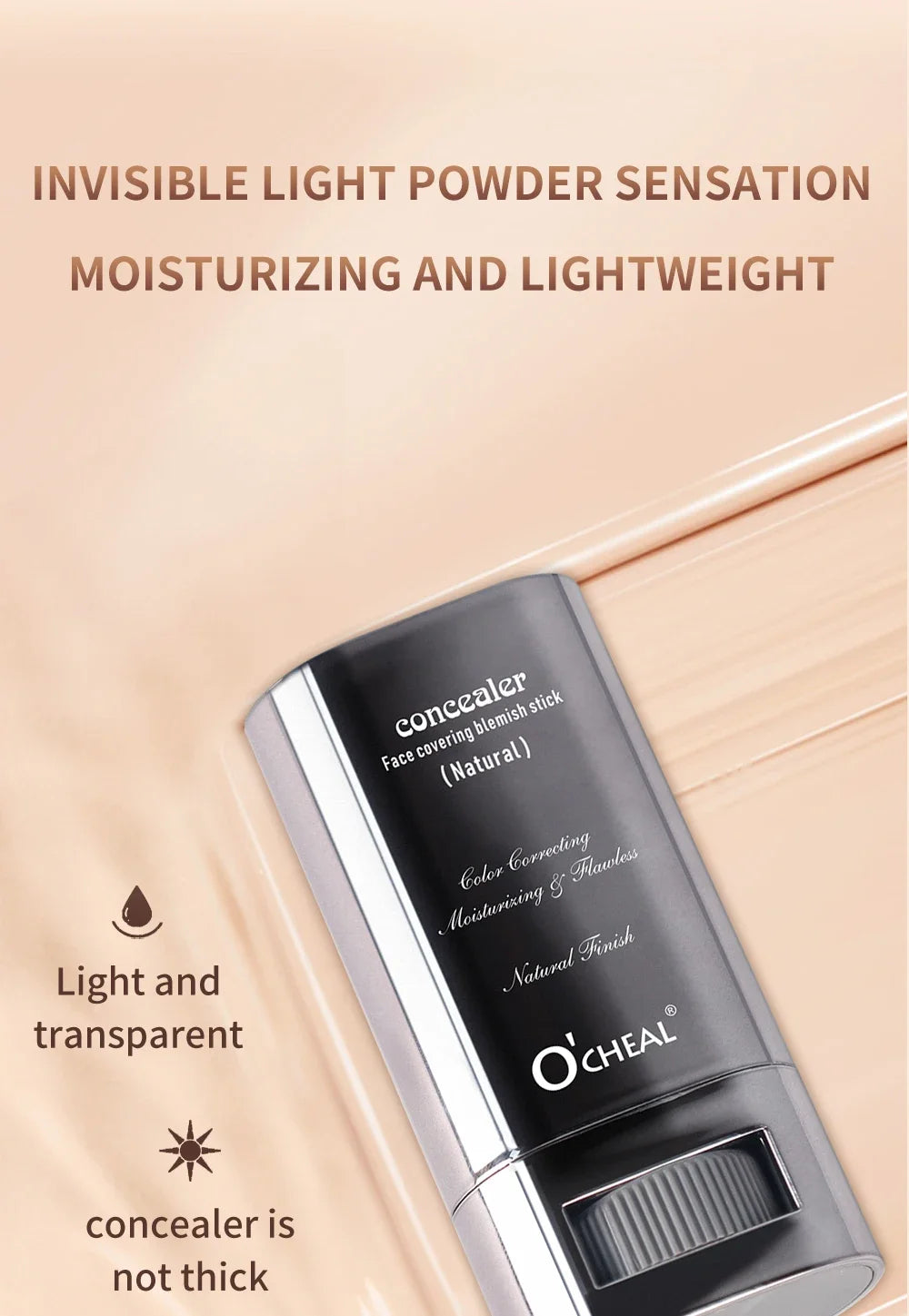 Stick Fond de Teint Contouring Magique Longue Tenue Léger — Correcteur Lumineux