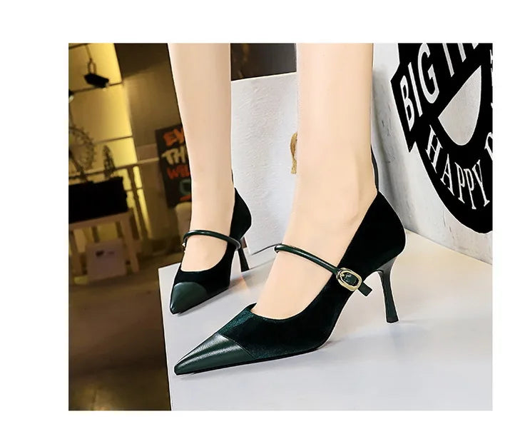 Escarpins Femme Bout Pointu Stiletto BIGTREE — Suède, 7cm 10cm, Grande Taille 43
