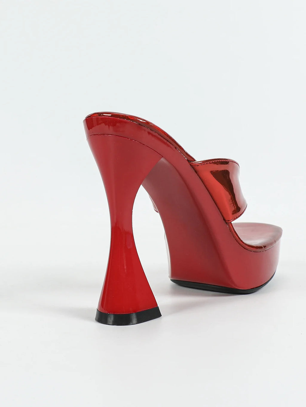 Mules Talon Carré 12cm Femme Été — Semelle Épaisse, Bout Pince, Slides Outdoor