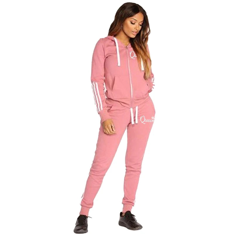 Ensemble Jogging Femme 2 Pièces — Sweat Zippé & Pantalon Sport