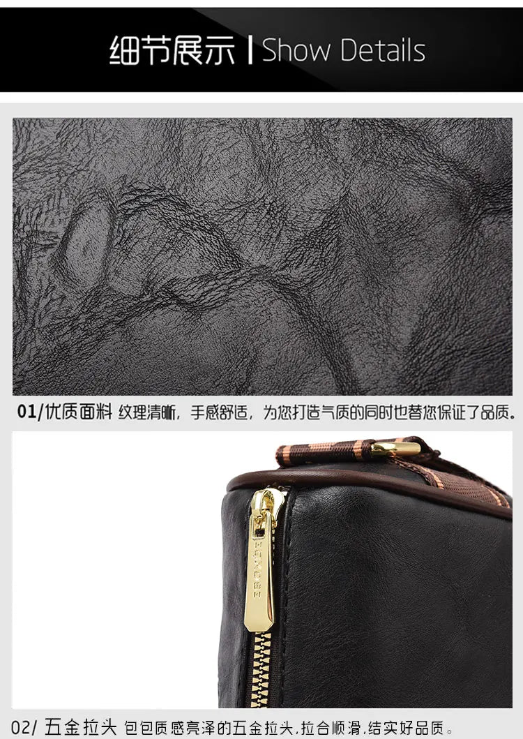 Sac Seau Femme Cuir PU Souple — Tote Casual Grande Capacité, Bandoulière