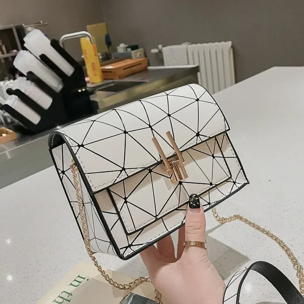 Sac Bandoulière Femme TPU Rayé Design Carré — Sac Épaule Tendance & Léger