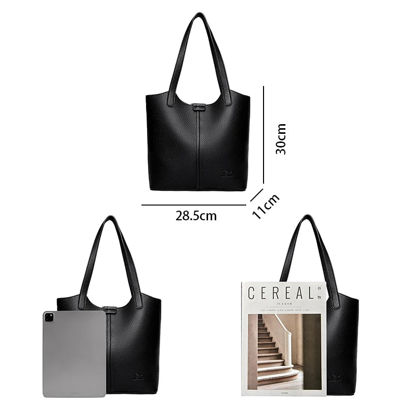 Sac À Main Femme PU Cuir Carré — Grand Tote Épaule, Bandoulière Fashion