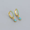 Boucles d'Oreilles Créoles Femme Zircon Multicolore Goutte — Acier Inoxydable, Set 2022