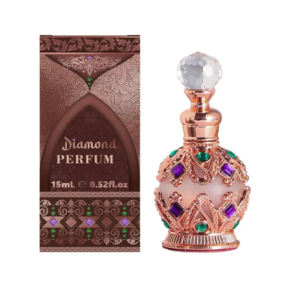 عطر عربي نسائي 15 مل - باقة زهور الورد والياسمين، فيرمونات، يدوم طويلاً
