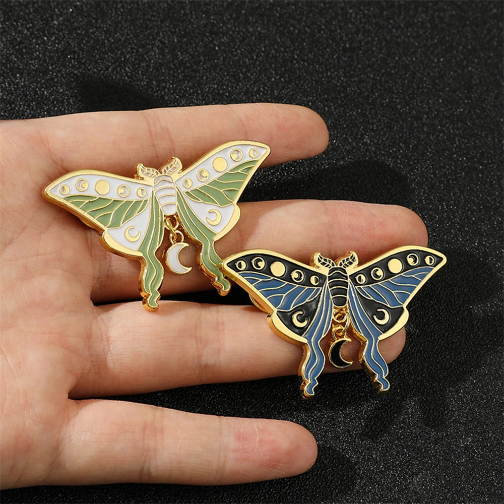 Broche Papillon & Phalène — Insecte Animal, Pin's Badge Revers, Bijou Fantaisie