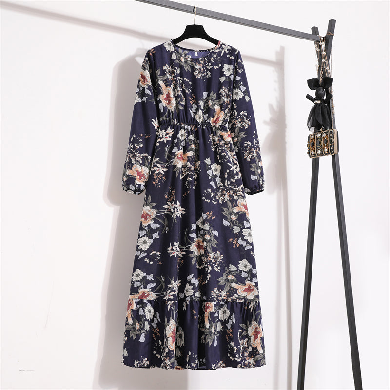 Robe Maxi Femme Été — Imprimé Floral Manches Longues Plage & Soirée